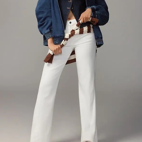 $330 FIDELITY DENIM Lotus White High Waisted Flare Jeans size 30 NWTA - Picture 3 of 7